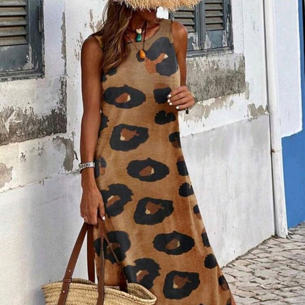 Leopard Print Maxi Dress